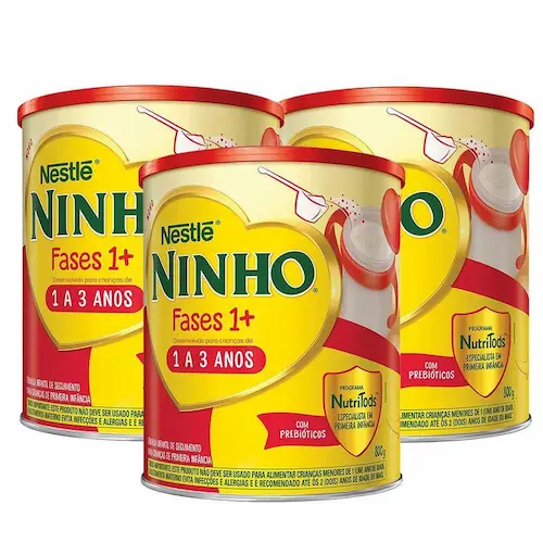 Leite Ninho Fases 1+ Prebióticos 1 a 3 Anos 800g